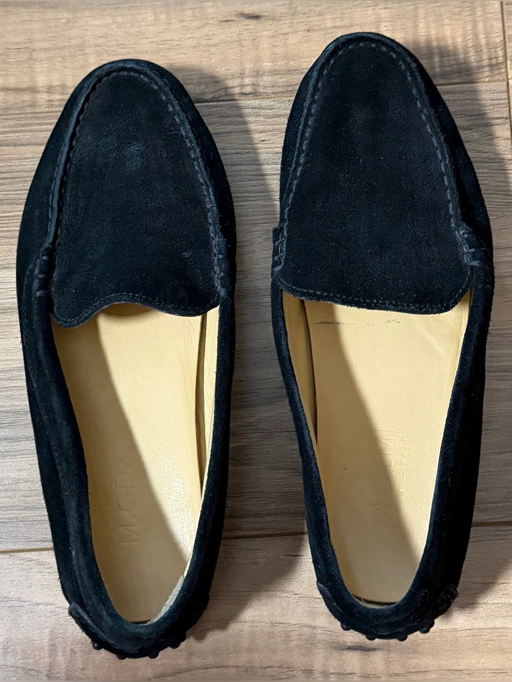 M Gemi black suede loafers 36 1/2 size 6